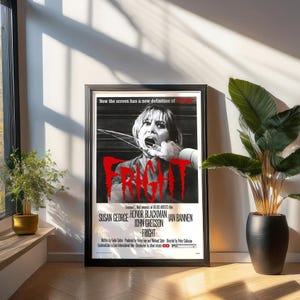 Fright 1971 Cult Horror Film Wall Art Birthday Gift For Husband Horror Movie Poster Gift For Father Unique Suspense Film Gift For Friend