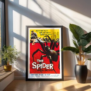 The Spider 1950s Vintage Sci-Fi Horror Movie Poster Gift For Fan B-Movie Horror Wall Art Gift For Father Gothic Cult Monster Film Art Gift