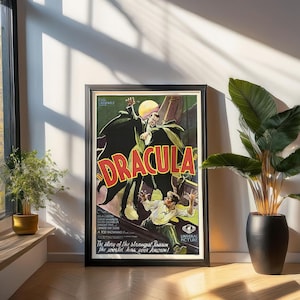 Original Dracula 1931 American Horror Poster Gift For Partner Bela Lugosi Cinema Gift Vintage Cult Gothic Vampire Wall Art Gift For Fan