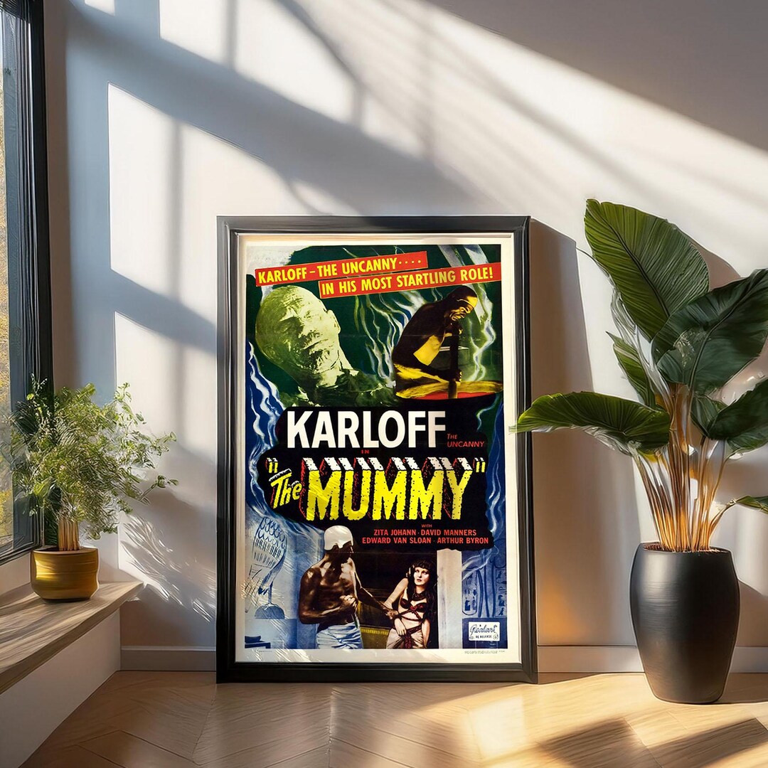 Mummy 1929 Vintage Horror Movie Poster Gift for Him Classic Horror Film ...