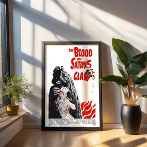 Vintage 1971 Cult Horror Film Wall Art Birthday Gift For Husband Horror Cinema Poster Gift For Father Unique Supernatural Gift For Friend
