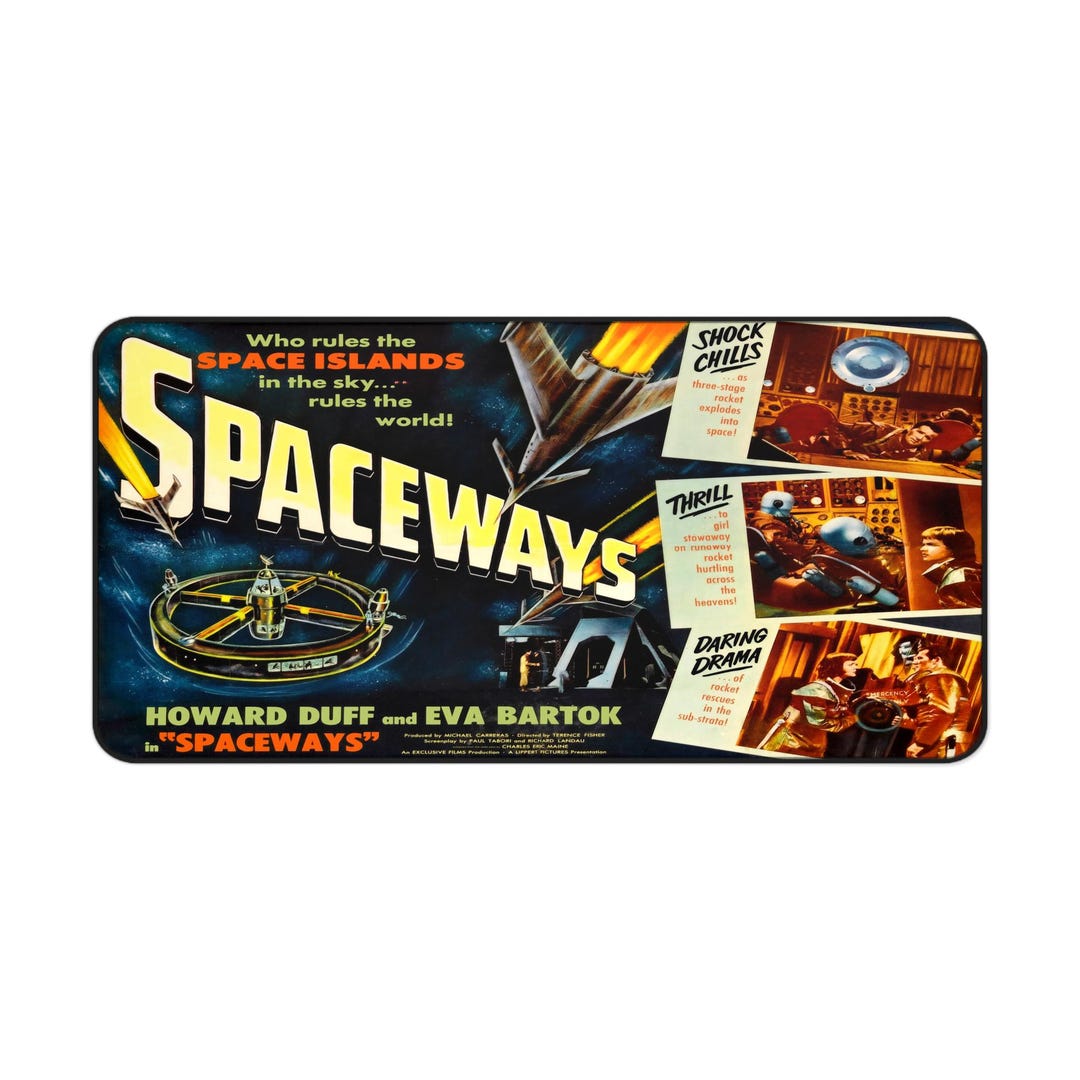 Spaceways Desk Mat - 1960s Hammer Film Retro Sci-fi Movie Art Gift - Etsy