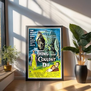 The Thing That Couldn&#39;t Die 1958 Vintage Horror Movie Poster, Classic Horror Film Wall Art Gift, Gothic Home Gift, Cult Monster Film Art