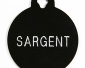 Pet Tag Personalized on Two-Sided Large Circle in 10 Colors