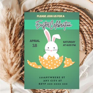 Editable Easter Egg Hunt Invitation Template (Digital Download)