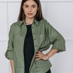 Linen Soft Shirt * Women Linen Blouse * Linen Shirt Women * Linen Women&#39;s Clothing, Organic Linen Shirt * Women Blouses