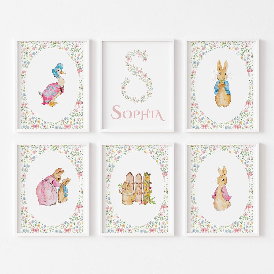 Peter Rabbit Jemima Puddleduck Custom Name Nursery Set Made to Order ...