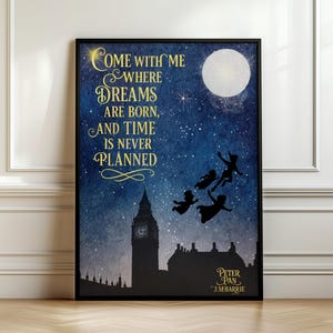 Peter Pan Neverland | Storybook Nursery Print  | Hand Painted Children’s Art | Printable Wall Art