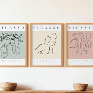 Picasso Minimalist Line Art Woman Print Set