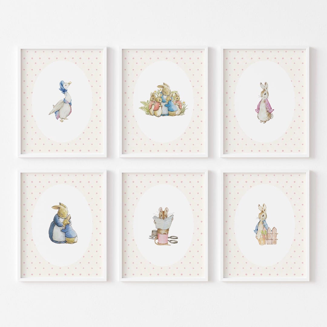 Peter Rabbit, Flopsy Bunny Watercolour Nursery Print Set - Etsy
