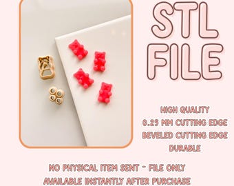 Gummy Bear STL Clay Cutter Digital File