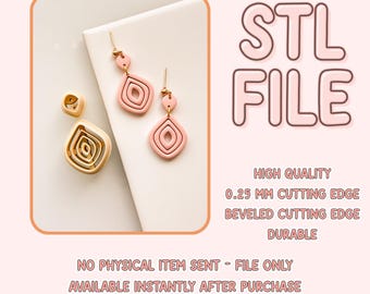 Fancy Extruded Dangle STL Clay Cutter Digital File
