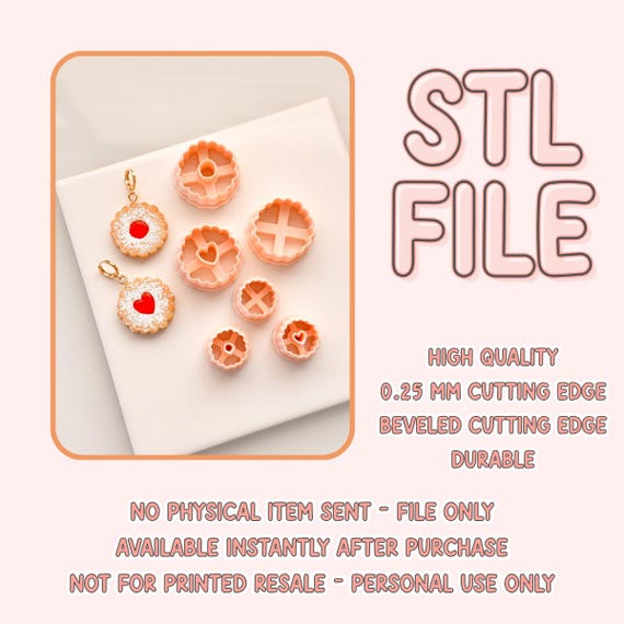 Jam Cookies STL Clay Cutter Digital File
