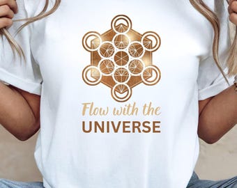 Universe Tee, Spiritual T-Shirt, Unisex Spiritual Shirt, Cosmic Gift, Festival Tee, Meditation Clothing, Yoga Tee, Cosmic Tee, Spiritual Tee