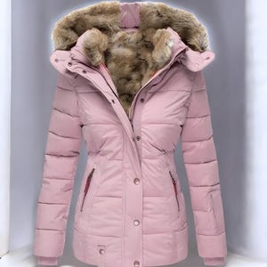 Winter Long Sleeve Zipper Hooded Women’s Coat | Casual Solid Color Parka Jacket