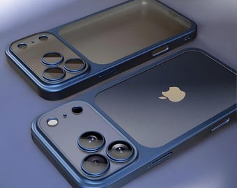 Matowe, przezroczyste, galwanizowane etui na iPhone'a 17 Pro Max: odporna na wstrząsy, twarda obudowa z poliwęglanu