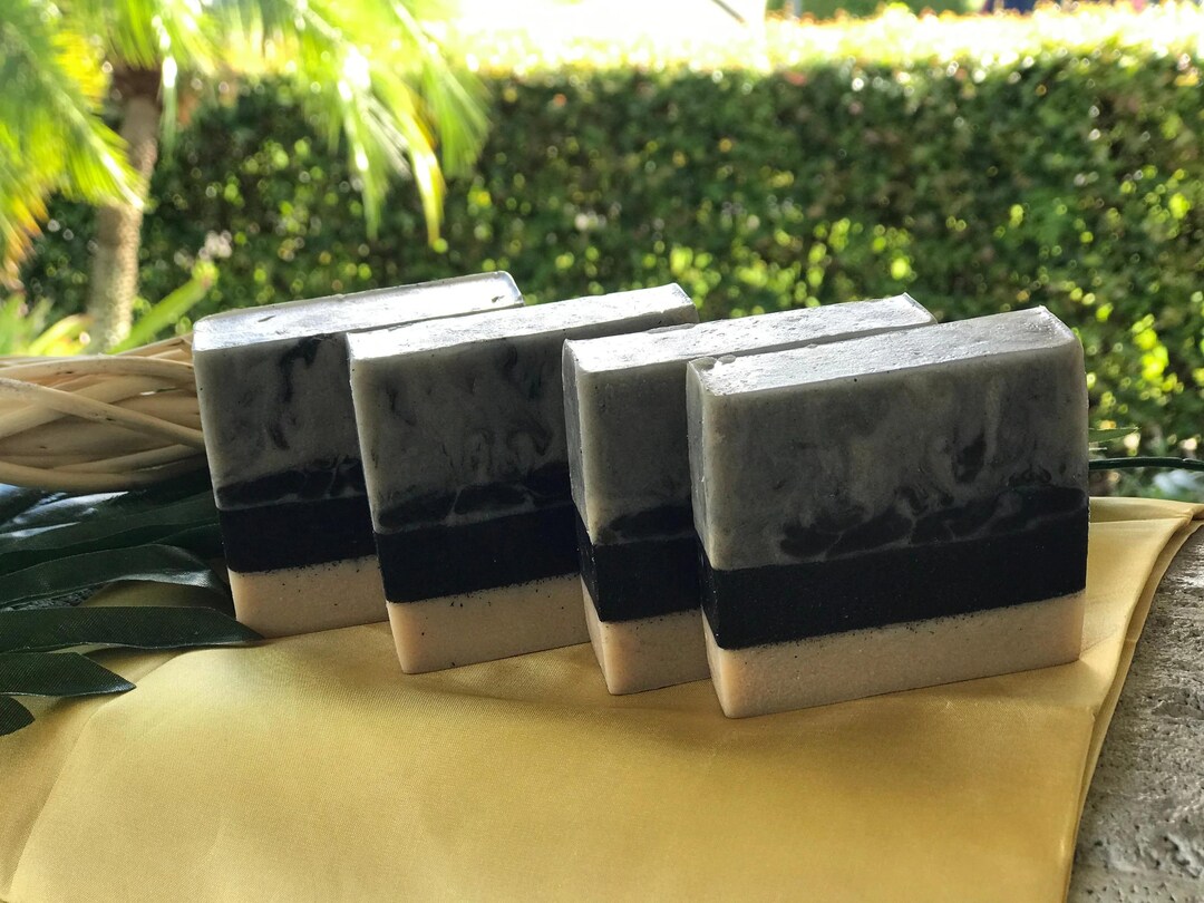 Men s Charcoal Rhassoul Clay Soap Bar Deep Cleansing Detox Etsy