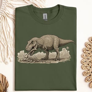 Vintage T-Rex Graphic Tee: Retro Dinosaur Shirt, Jurassic Style