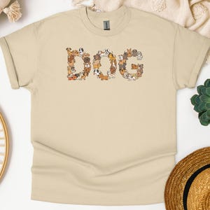 Dog's Spelling Dog Shirt, Dog Lovers Gift, Funny Pet Tee, Cartoon Animal Graphic Top, Dog Owner T-shirt