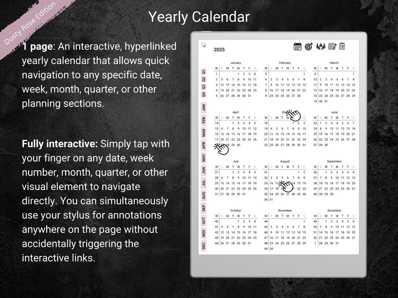 Minimalist Digital Planner Remarkable Paper Pro, 2025 2026 2027 2028 ...