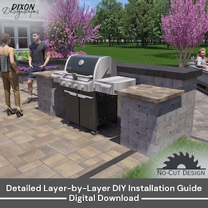 Dawn Grill Station Design - DIY Grill Station Plans - Step-by-Step Installation Guide - Digital Download