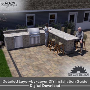 Storm Outdoor Kitchen Design - DIY Outdoor Kitchen Plans - Step-by-Step Installation Guide - Digital Download