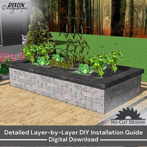 Raised Garden Bed Design - DIY Garden Bed Plans - Step-by-Step Building Instructions - Digital Download