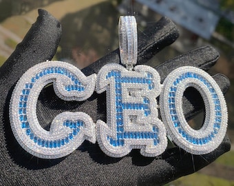 Collana Personalizzata Con Nome Ghiacciato – Argento Con Zirconi – Hip Hop Per Uomo E Donna