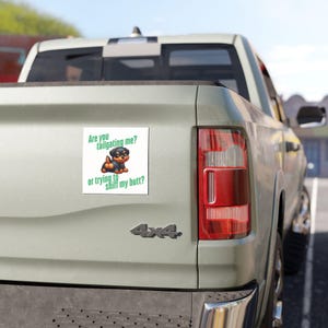 Grappige Rottweiler-automagneet: bumperkleven of aan mijn kont snuffelen? Hondenontwerp, cadeau huisdierliefhebber, humor voor chauffeurs, autoaccessoire, leuke decoratie