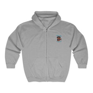 Cozy Rottweiler Full Zip Hoodie for Dog Lovers, Perfect for Camping, Casual Wear, Gift for Birthdays, Unisex Sweatshirt, Hooded