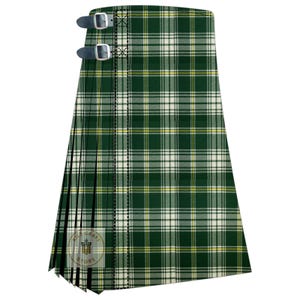 St. Patrick Irish Tartan Kilt: Heavyweight 8-Yard Acrylic Wool, Custom Fit