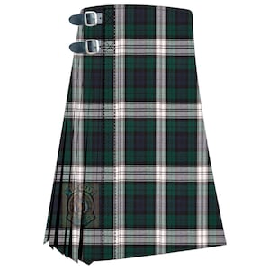 Black Watch Tartan Kilt: Traditional 8-Yard Scottish Kilt, Custom Size