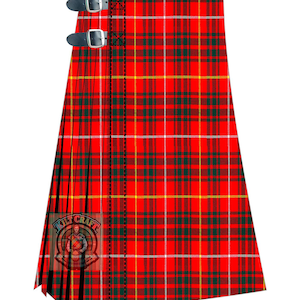 Clan Bruce Modern Tartan Kilt for Men-8-Yard Traditional Highlander Scottish Kilt-16-oz-Tartan Custom Made Size