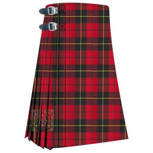 Roter Wallace Schottenkaro Kilt: Traditionelles schottisches 8-Yards-Highland-Kleid