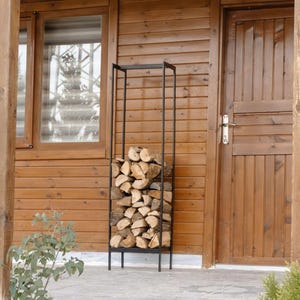 Metal Firewood Rack, Log Storage, Firewood Holder
