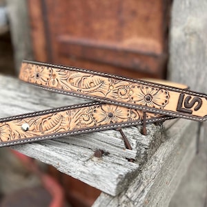 Custom Tooled Stitched Belt