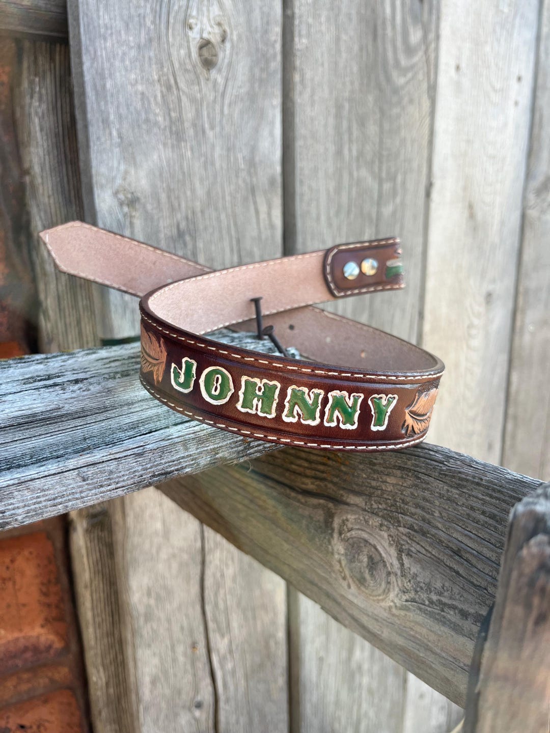 Jr Custom Belt KIDS Custom Tooled Stitched Belt - Etsy