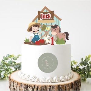 Farm Cake Topper | Farm Themed Party Decor | Old McDonald Farm Cake Topper | Barn Animals | Farm Party Decorations / Animals in the Farm