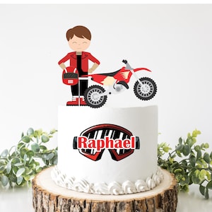 Motocross Cake topper / Dirt Bike cake topper / Motocross Birthday Cake topper / Motorbike cake topper / Motorcycle cake topper