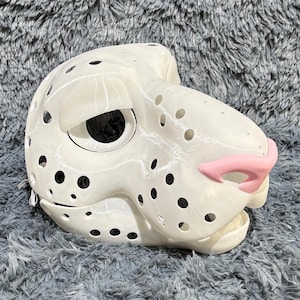 Smilodon Cat Head Base Kitty Toony Skull Furry Fursuit DIY 3D Printed Accessory Moving Jaw Detachable Costume Cosplay Eyeblanks Nose Teeth