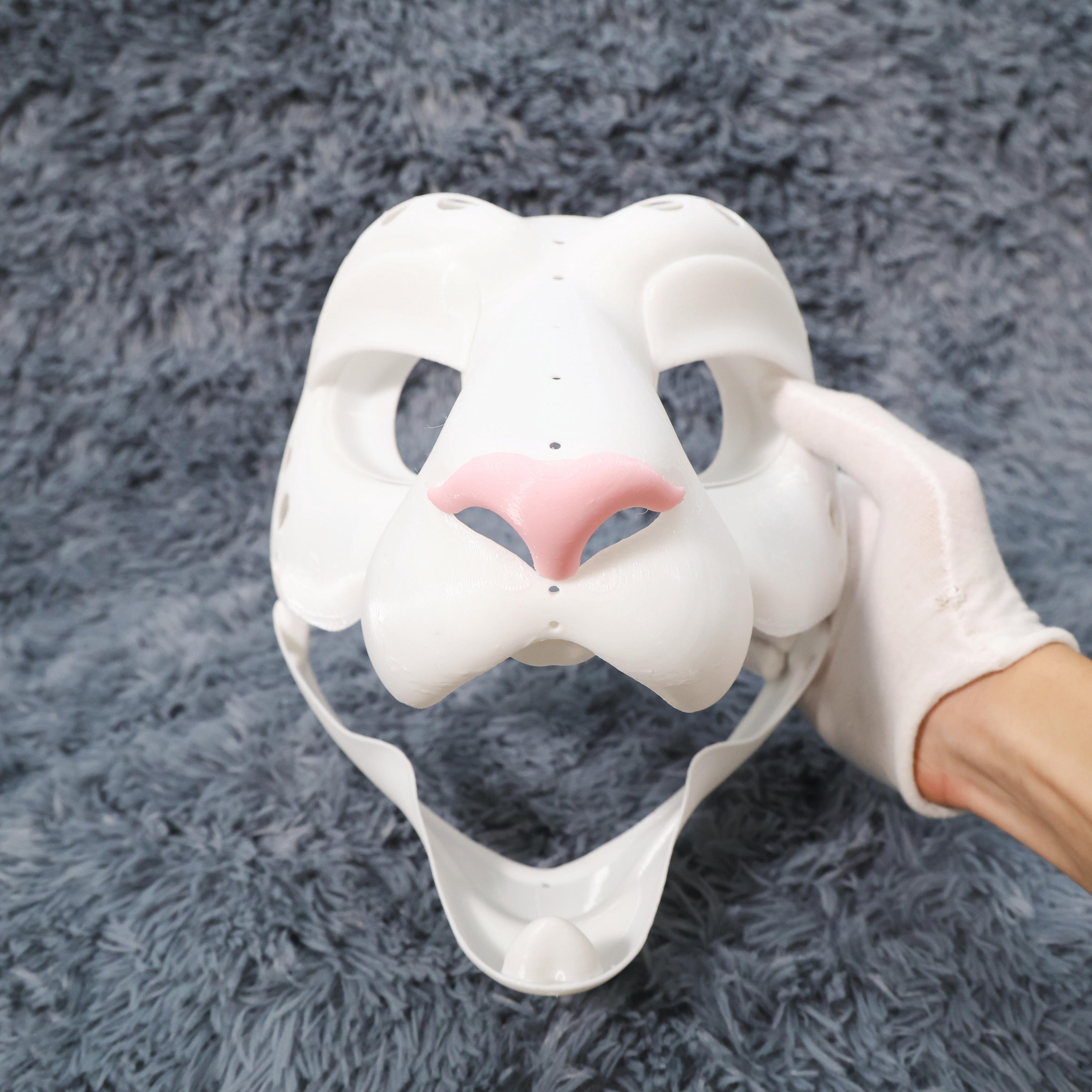 Wild Bunny Fursuit Head Base Toony Fierce Rabbit Mask With Movable Jaw ...