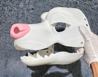 ケモノファースーツヘッド：動く顎、頭蓋骨ベースコスプレ - Etsy 日本