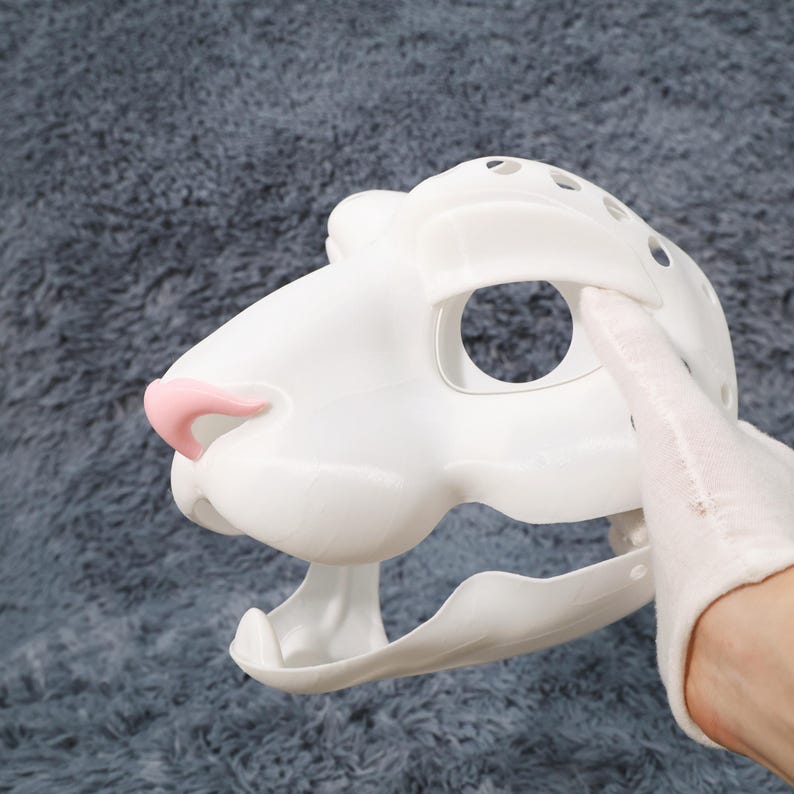 Wild Bunny Fursuit Head Base Toony Fierce Rabbit Mask With Movable Jaw ...