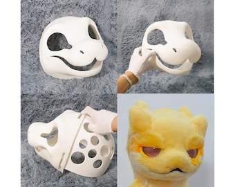ケモノファースーツヘッド：可動式顎、頭蓋骨ベースコスプレ - Etsy 日本