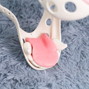 Realistic Silicone Furry Tongue for Fursuit Flexible Soft Pink Long Snout Tongue for Wolf Fox Dog Cosplay Mask Costume Prop Furry Accessory