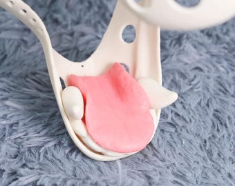 Lengua peluda de silicona realista para disfraz de fursuit, flexible, suave, rosa, larga, para máscara de cosplay de lobo, zorro y perro, accesorio peludo