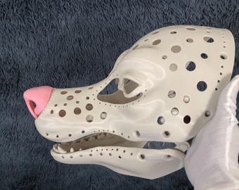 Lycan Mask Canine Werewolf Fursuit Head Base Moveable Jaw Detachable Hellhound 3D Printed Furry Costume Halloween Cosplay LARP Prop Kemono