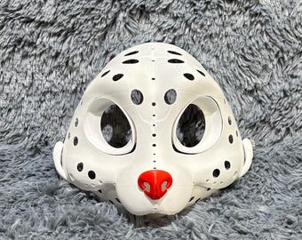 Wolf K9 Bone Mask Skulldog Puppy Canine Fursuit Head Base 3D Printed Detachable Moving Jaw Costume Cosplay Furry Animal Eyeblanks Nose Teeth