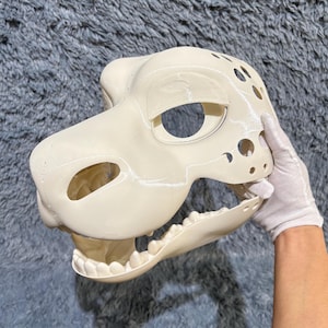 Velocipede Mask Skull T. Rex Furry Fursuit Head Base Moving Jaw 3D Printed PLA Unique Original DIY Role Play Halloween Dinosaur Costume