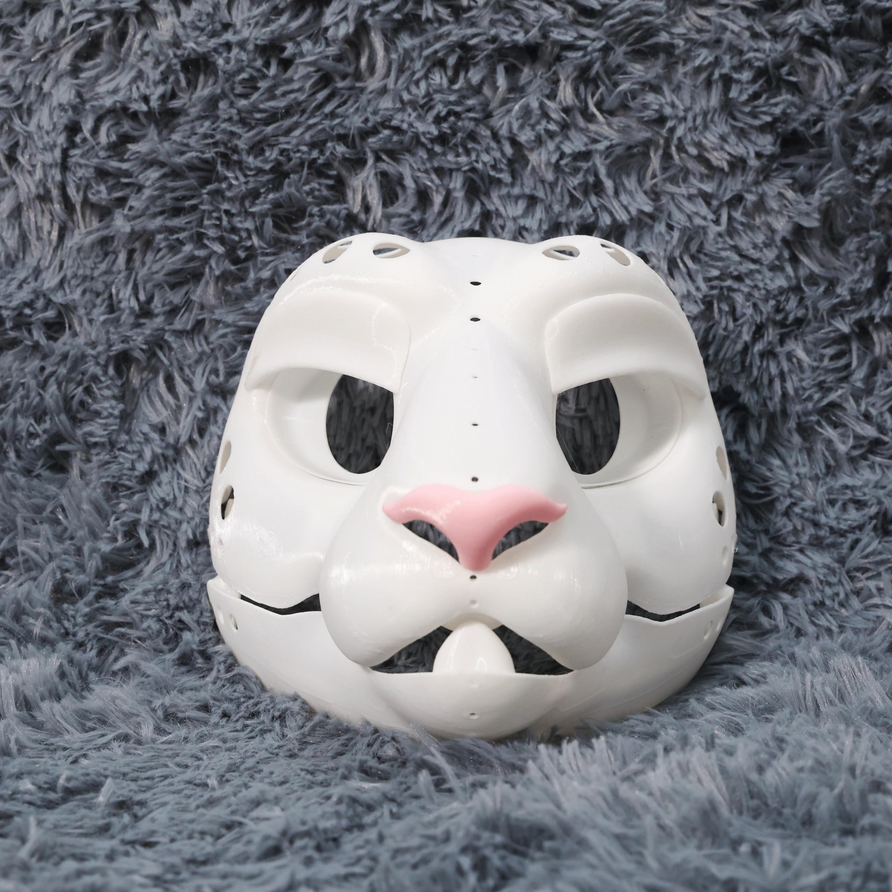 Wild Bunny Fursuit Head Base Toony Fierce Rabbit Mask With Movable Jaw ...